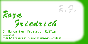 roza friedrich business card